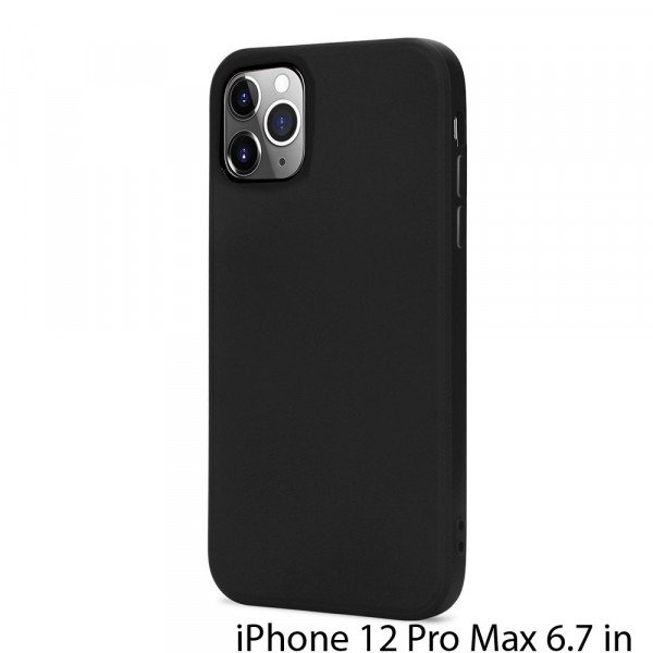 Wholesale Slim Pro Silicone Full Corner Protection Case for iPhone 12 Pro Max 6.7 inch (Black)